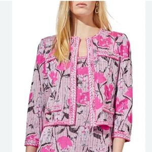 Ming Wang Beaded Blazer Open‎ crop  Jacket, size M